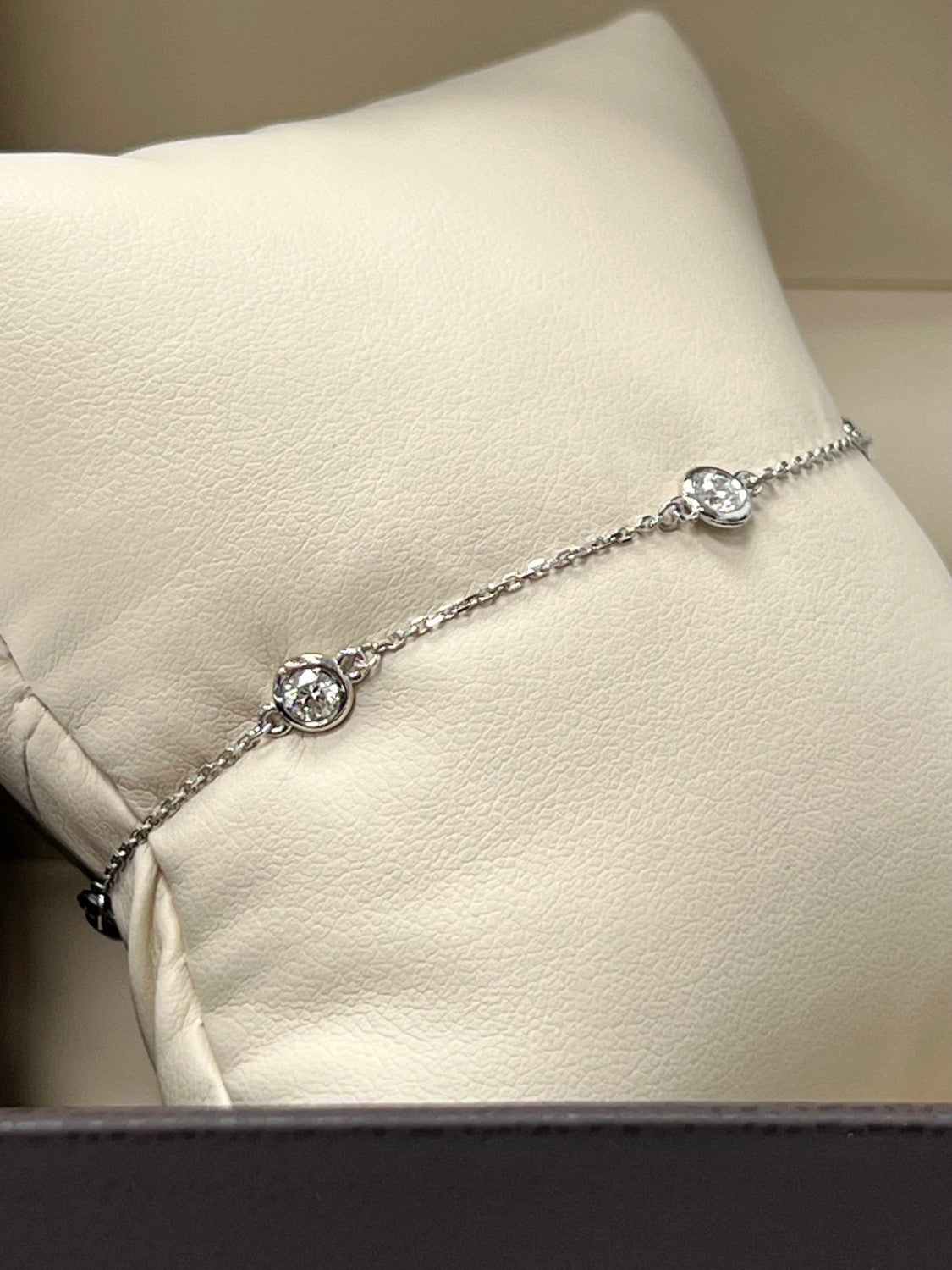 14K White Gold Diamonds By The Yard Bracelet - Large