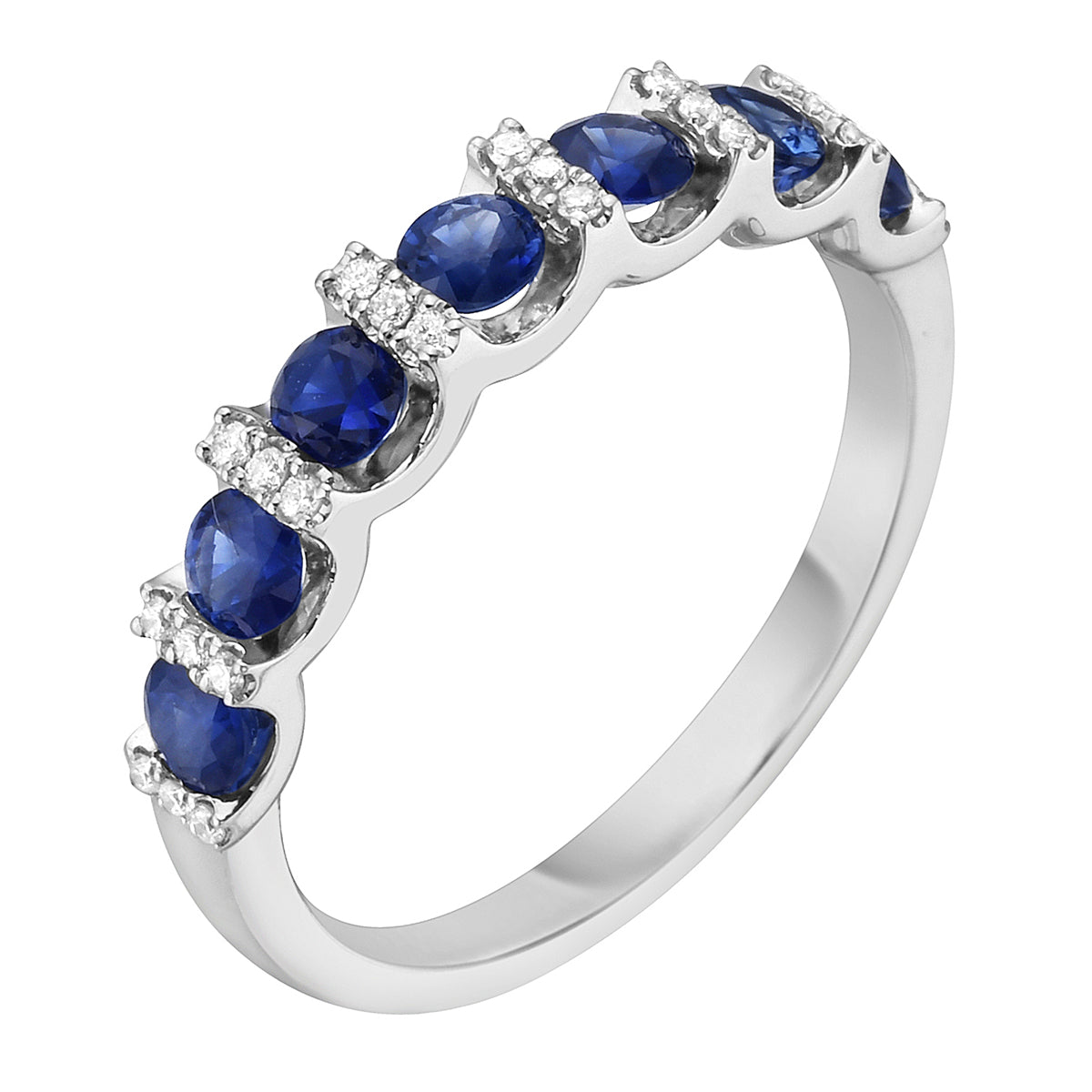 18KW Blue Sapphire Ring