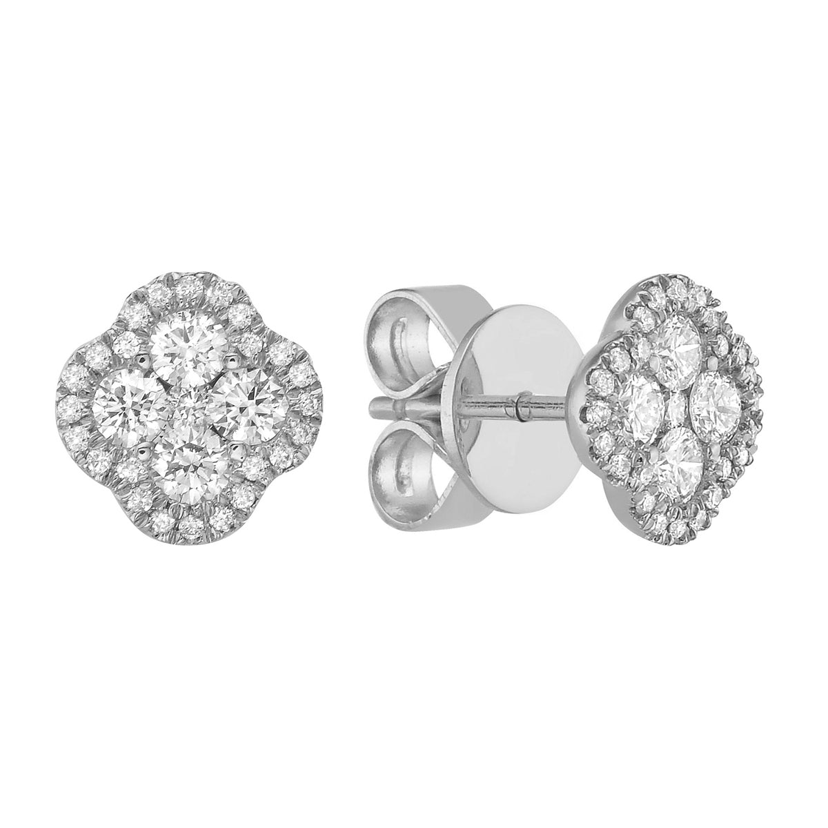 18KW Diamond Stud Earrings